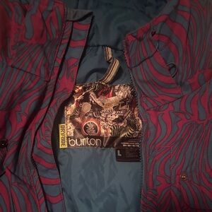 Burton Jacket in Blue and Magenta Mutiny Azul Zebra DryRide